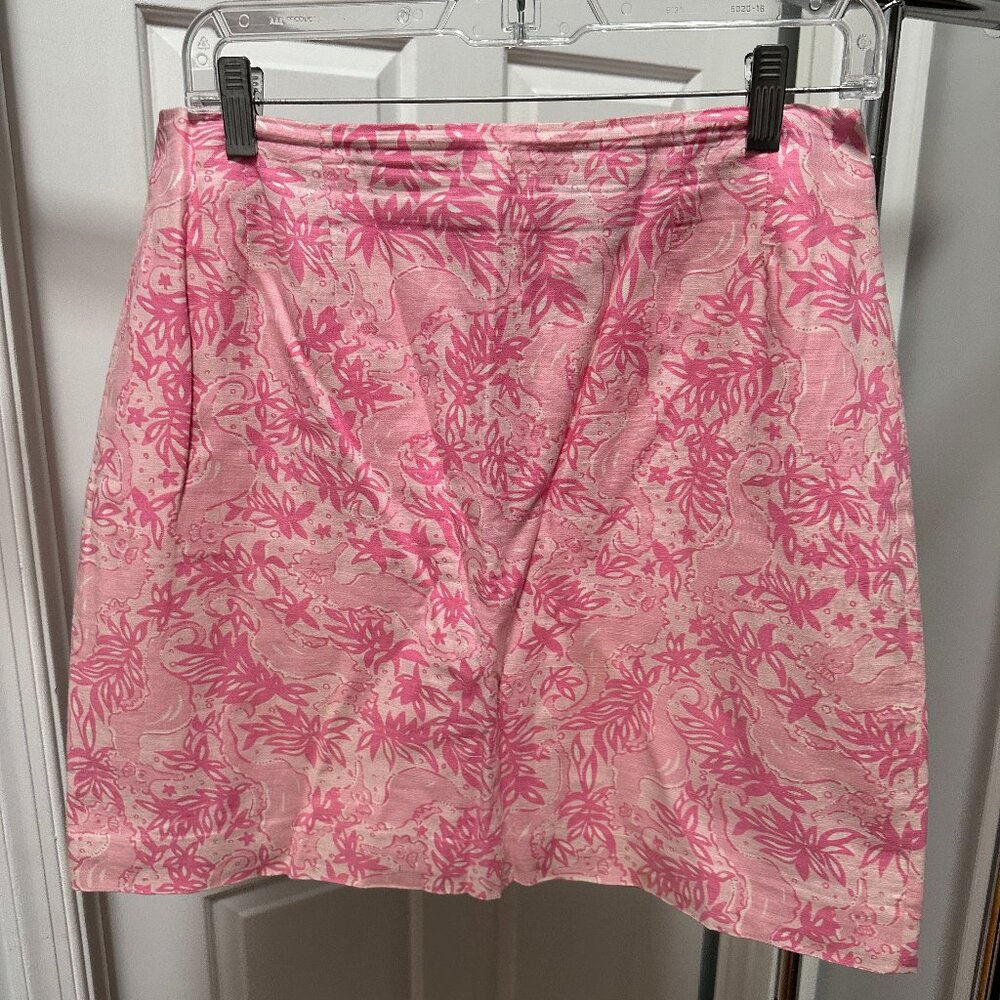 Lily Pulitzer Vintage White Lablel Pink Skirt Size 10